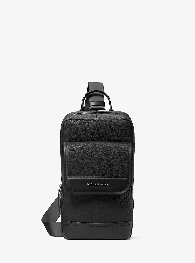 Jet Set Pebbled Leather Sling Pack - 1