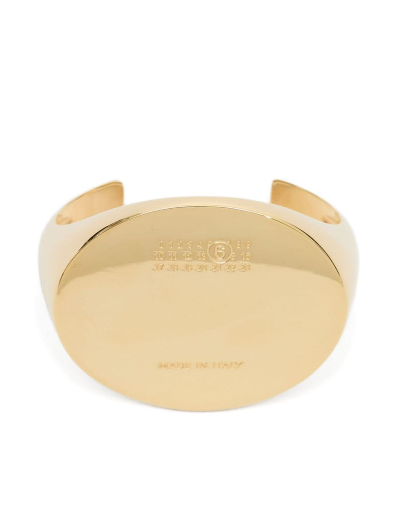 logo-engraved cuff bracelet 1
