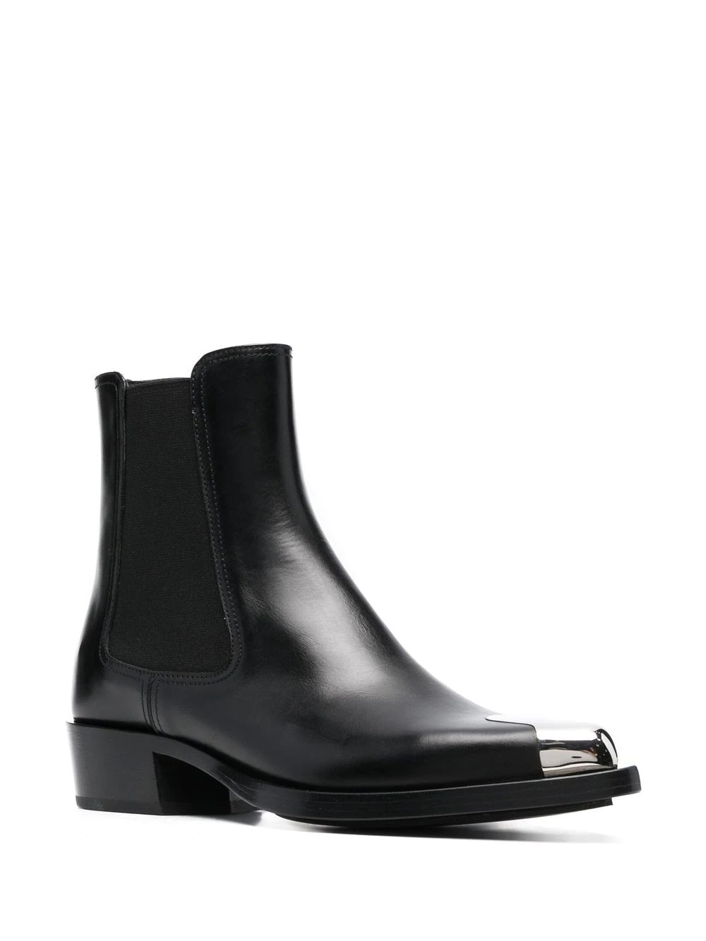 toe-cap 35mm leather boots - 2