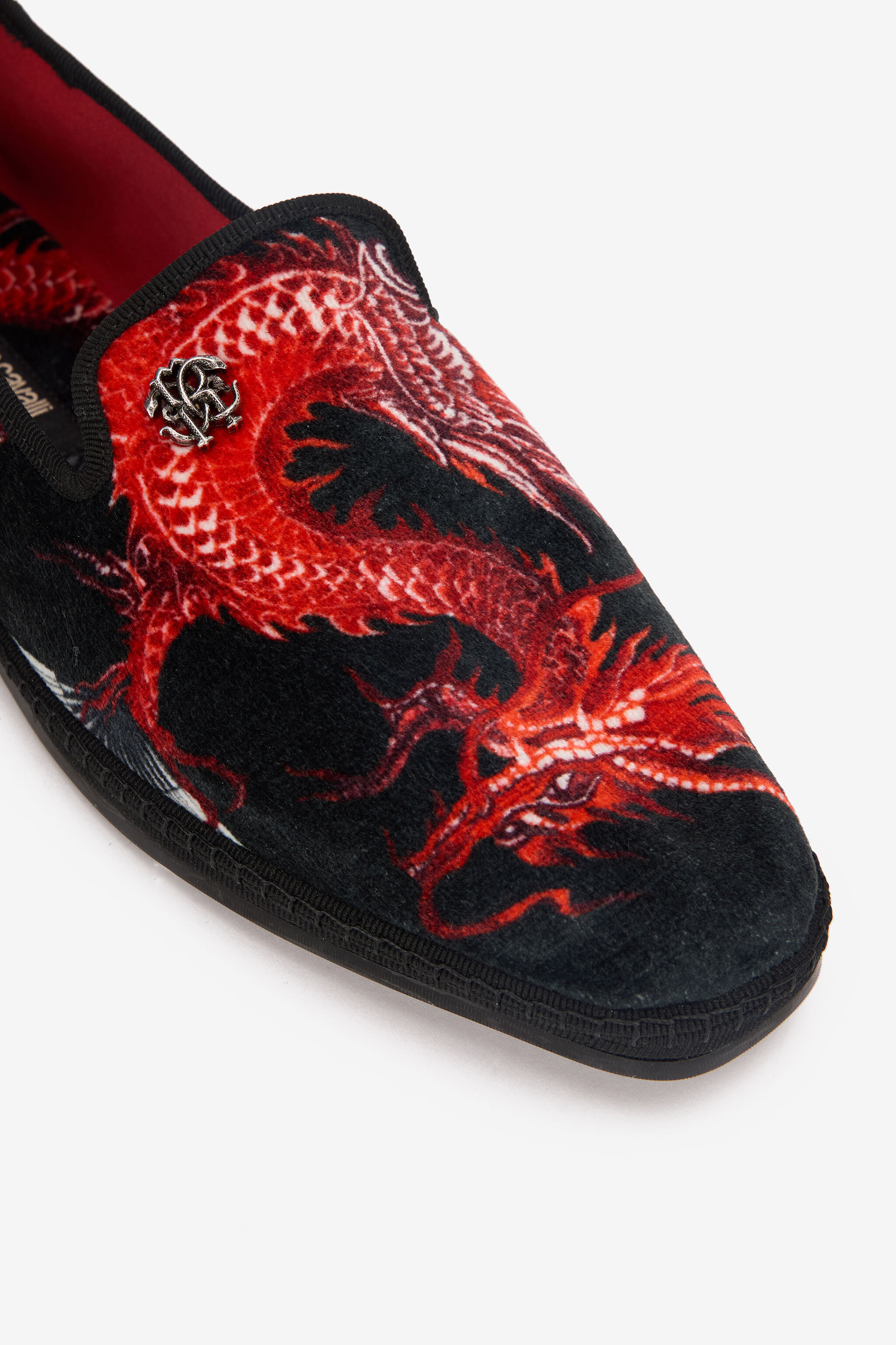 Embroidered Velvet Loafers - 5