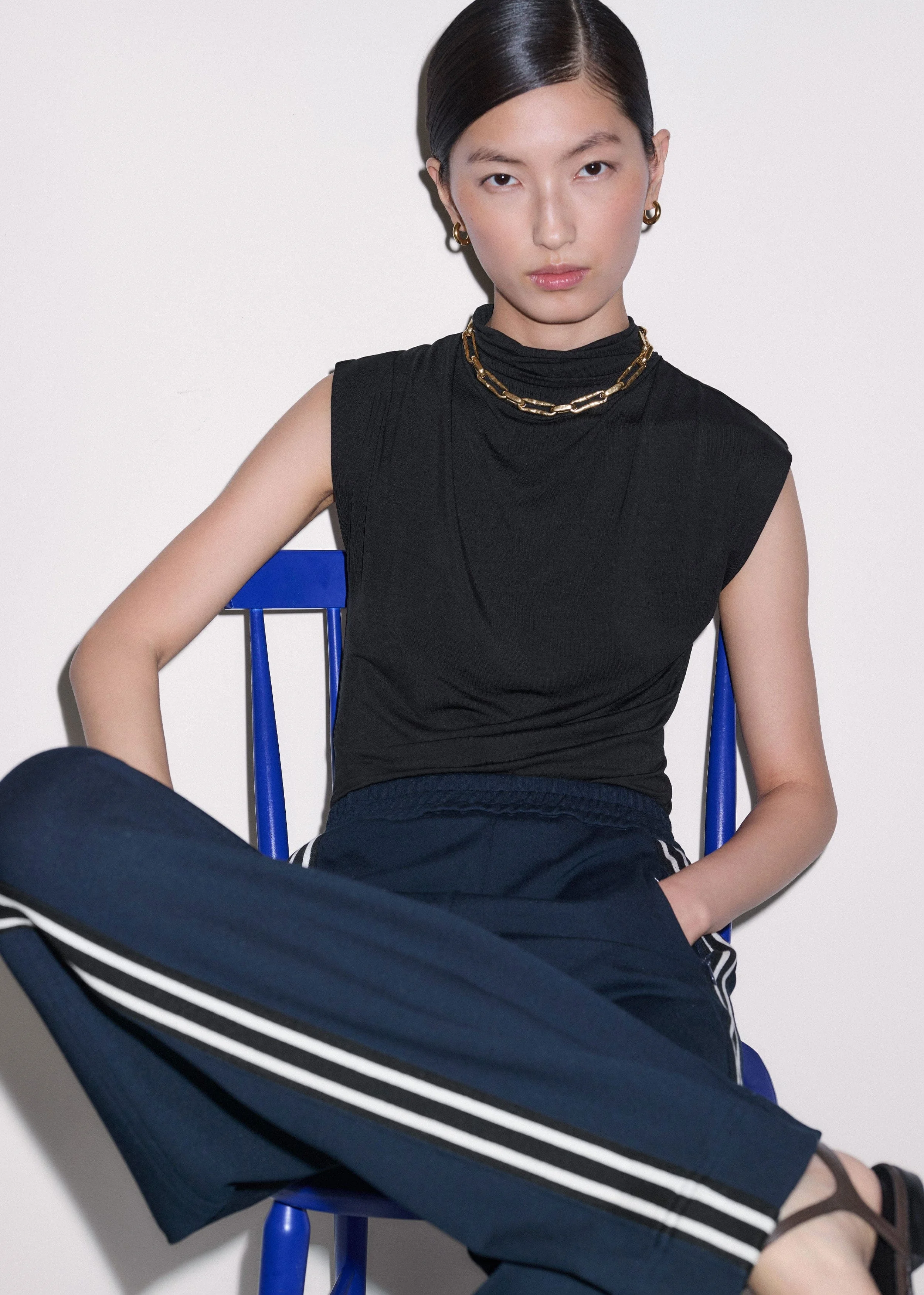 Drape Sleeveless Top - 1