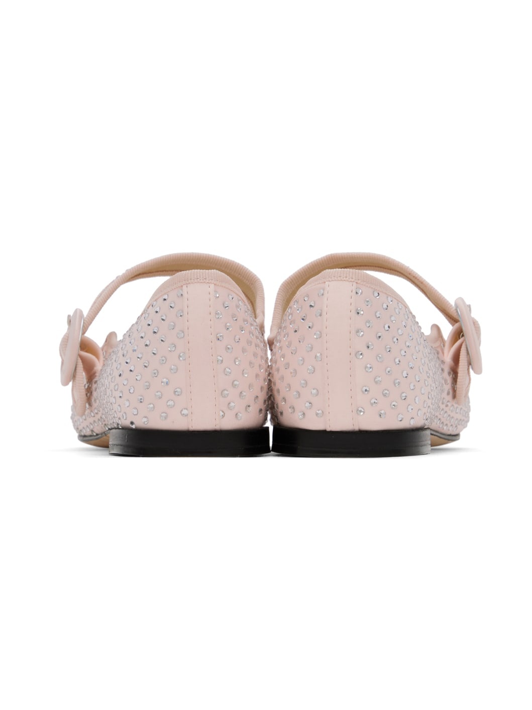 Pink Georgia Square-Toe Mary Jane Ballerina Flats - 2