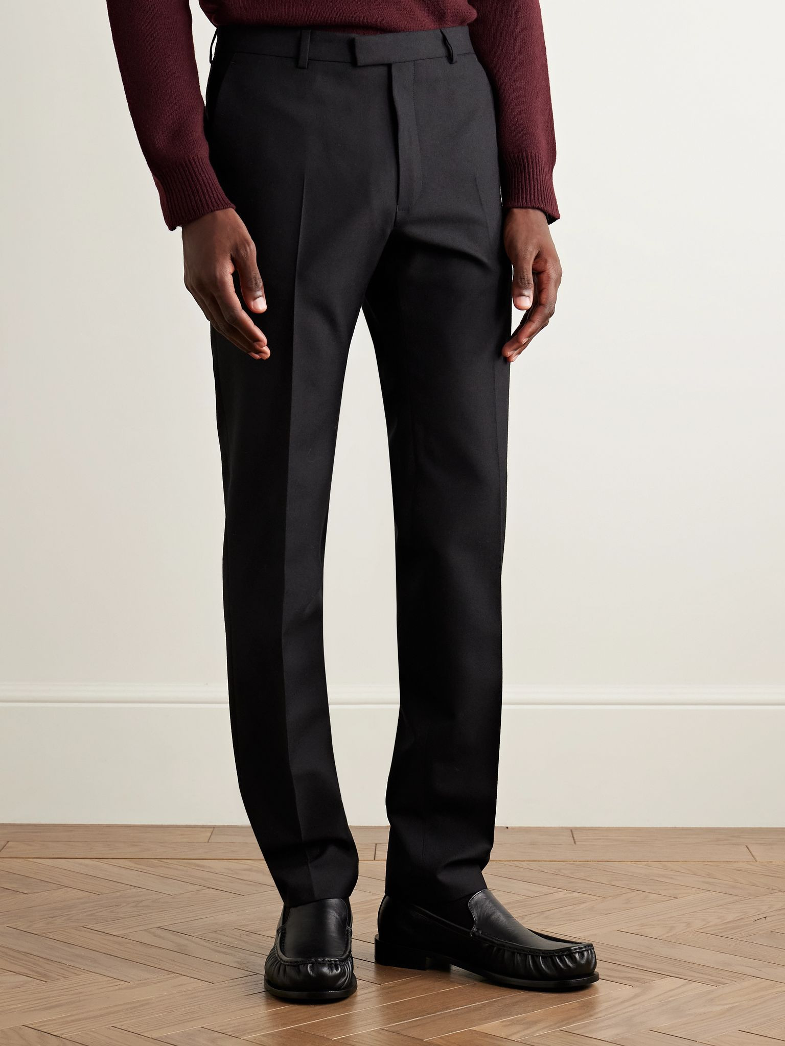 Slim-Fit Grain de Poudre Wool Suit Black - 3