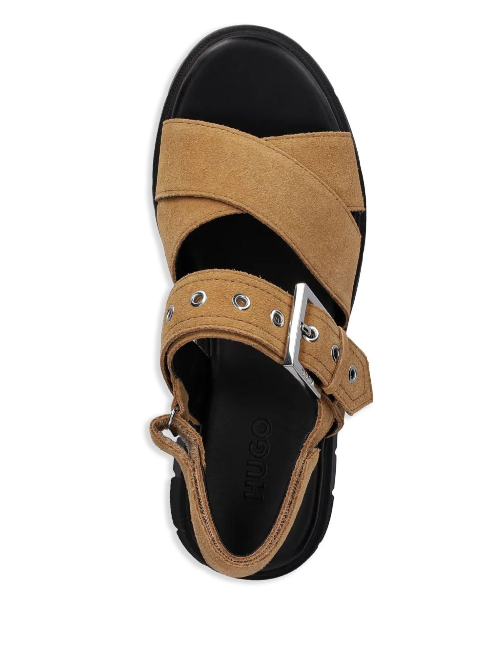 buckle-strap suede sandals - 5