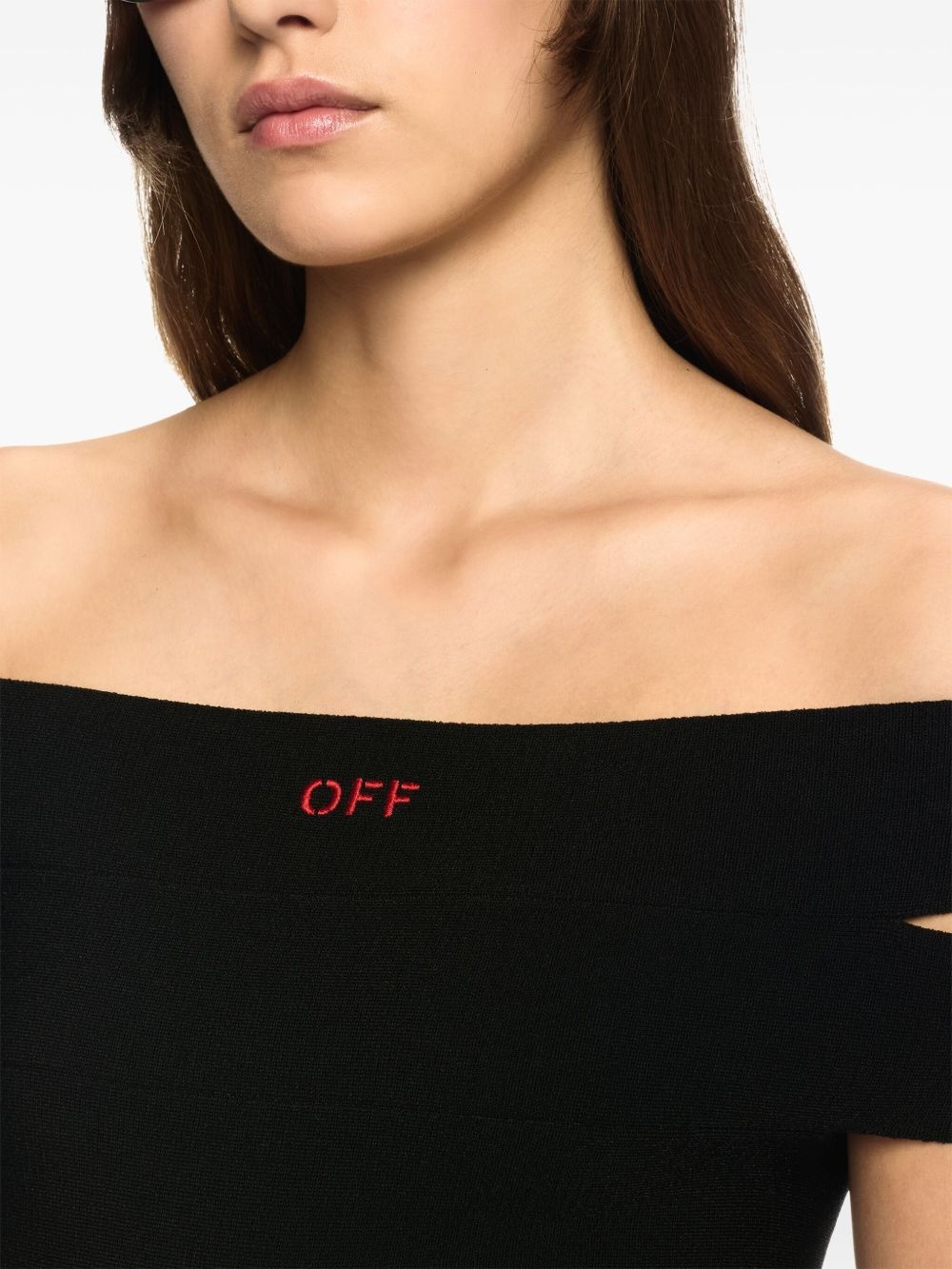 cut out-detail mini dress - 5