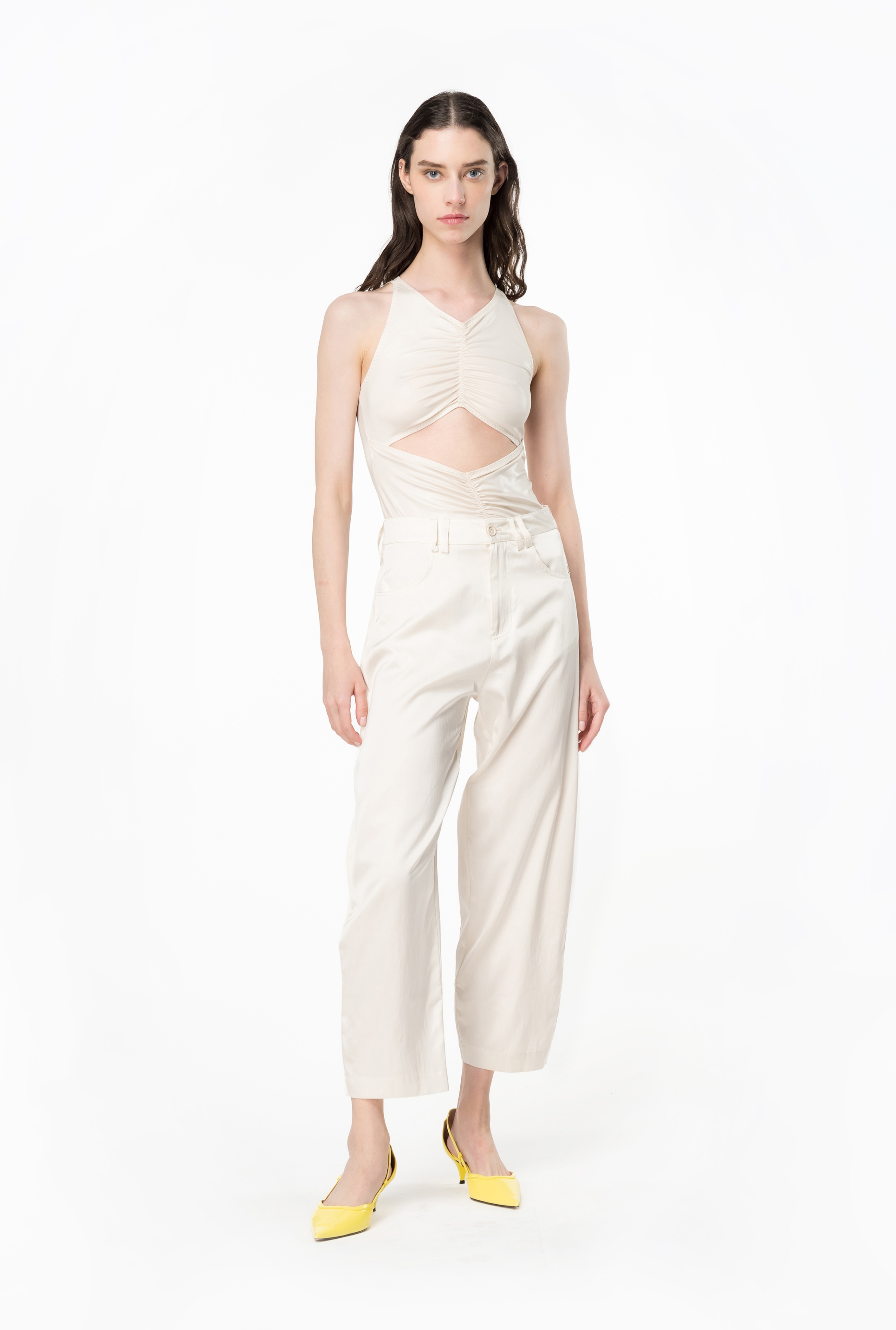 SATIN BARREL-LEG TROUSERS - 2