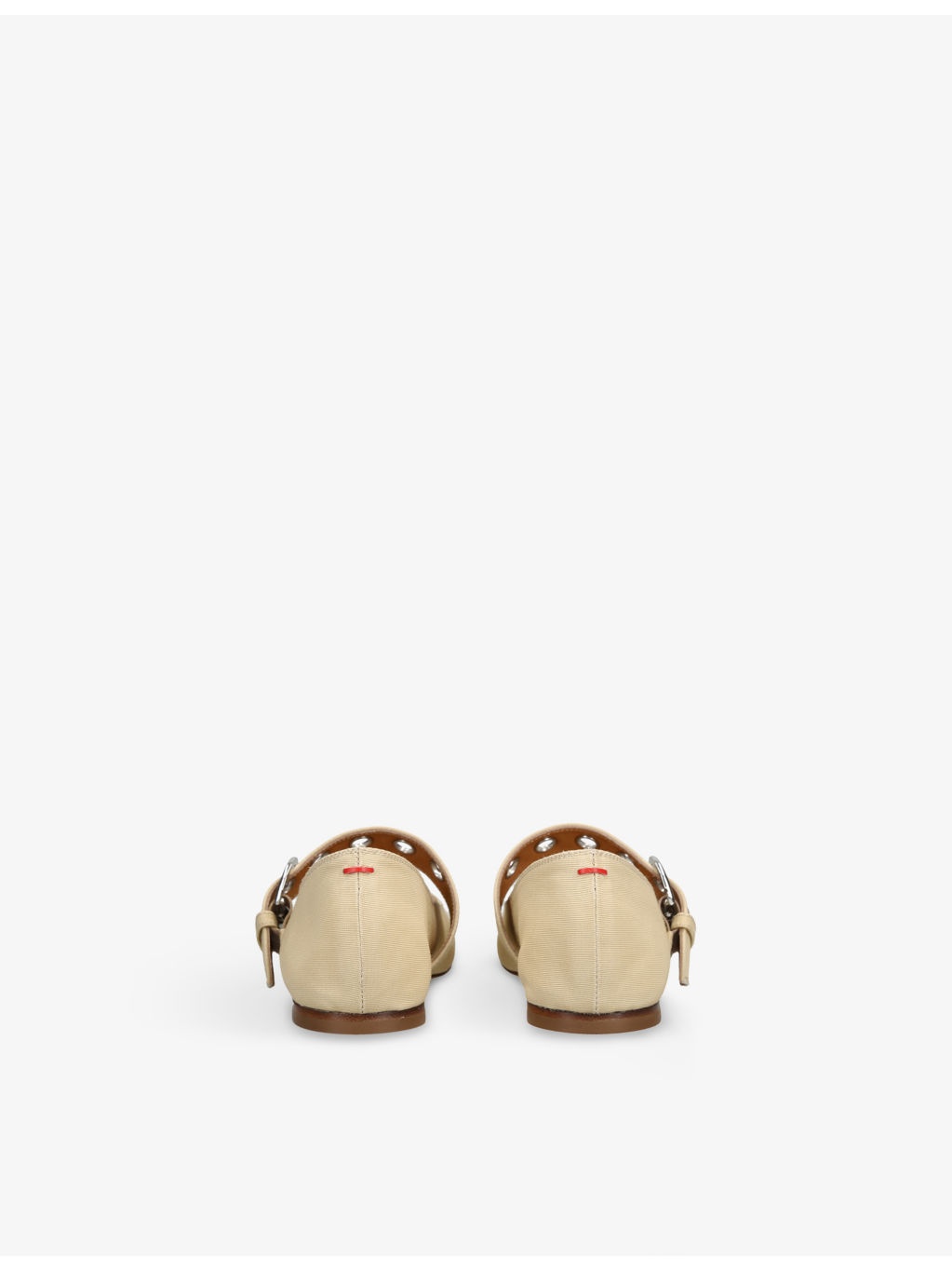 Uma Eyelet-Embellished Grosgrain Mary Jane Flats - 4