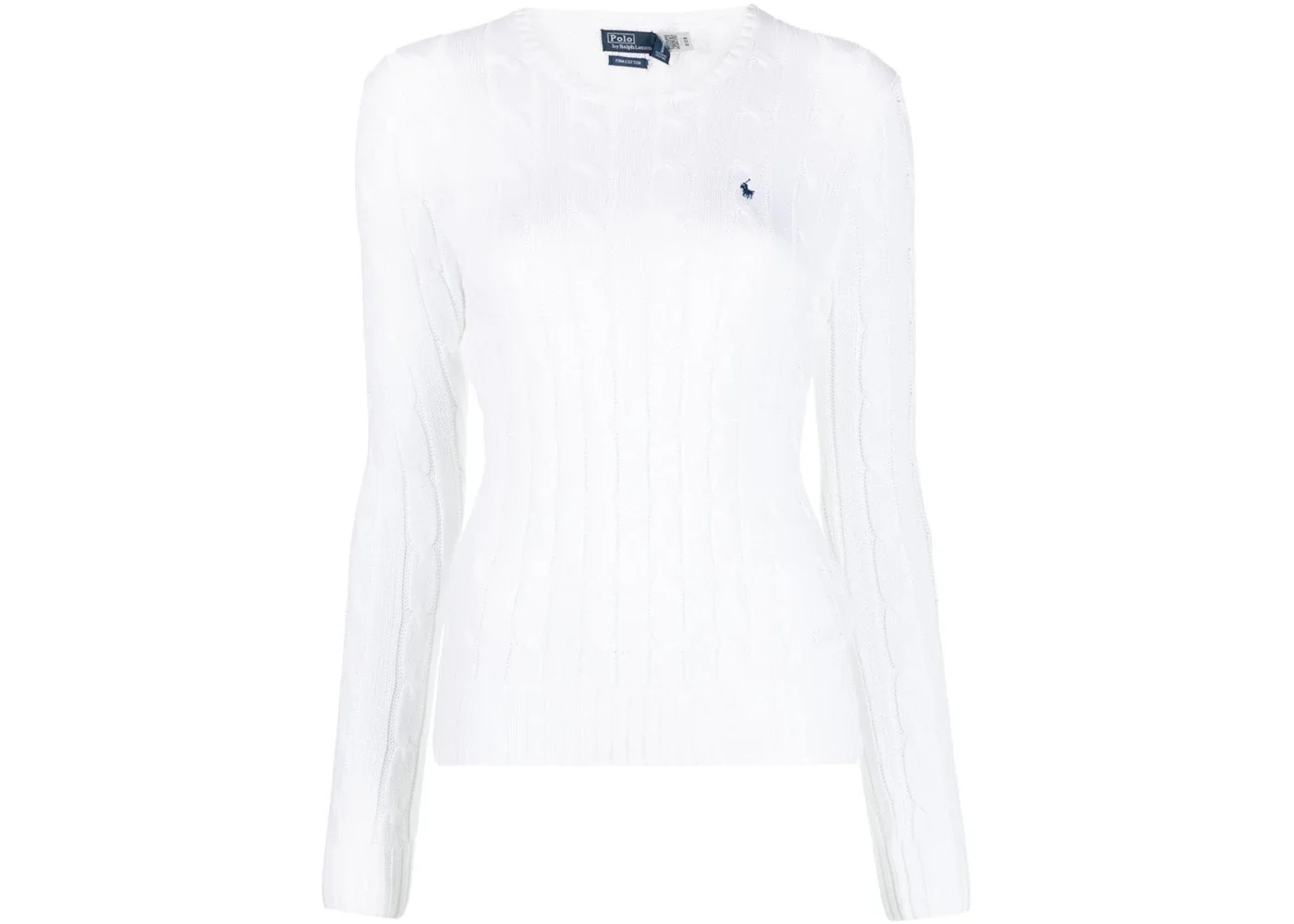 Polo Ralph Lauren Pima Cotton Julianna LS (Fitted) Pullover White - 1