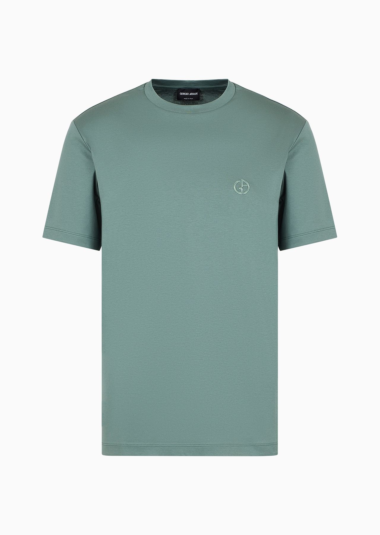 Cotton-interlock T-shirt with embroidered logo - 1