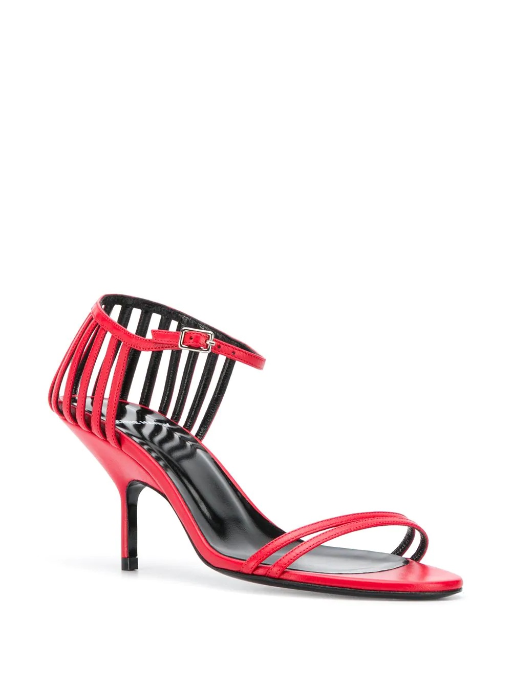 leather Cage stiletto sandals - 2