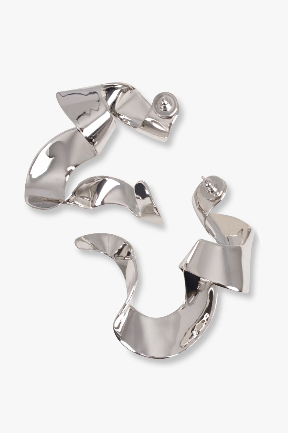 SWIRL TWIST EARRINGS | SILVER - 2