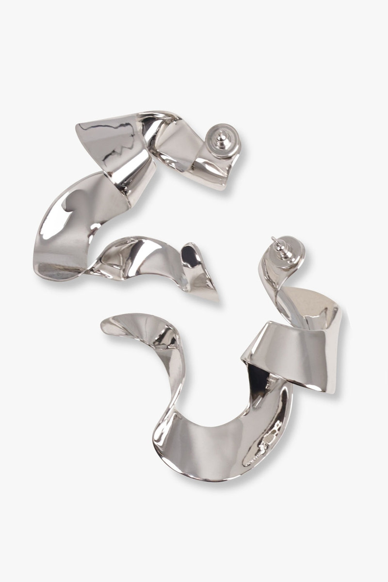Dries Van Noten SWIRL TWIST EARRINGS | SILVER outlook