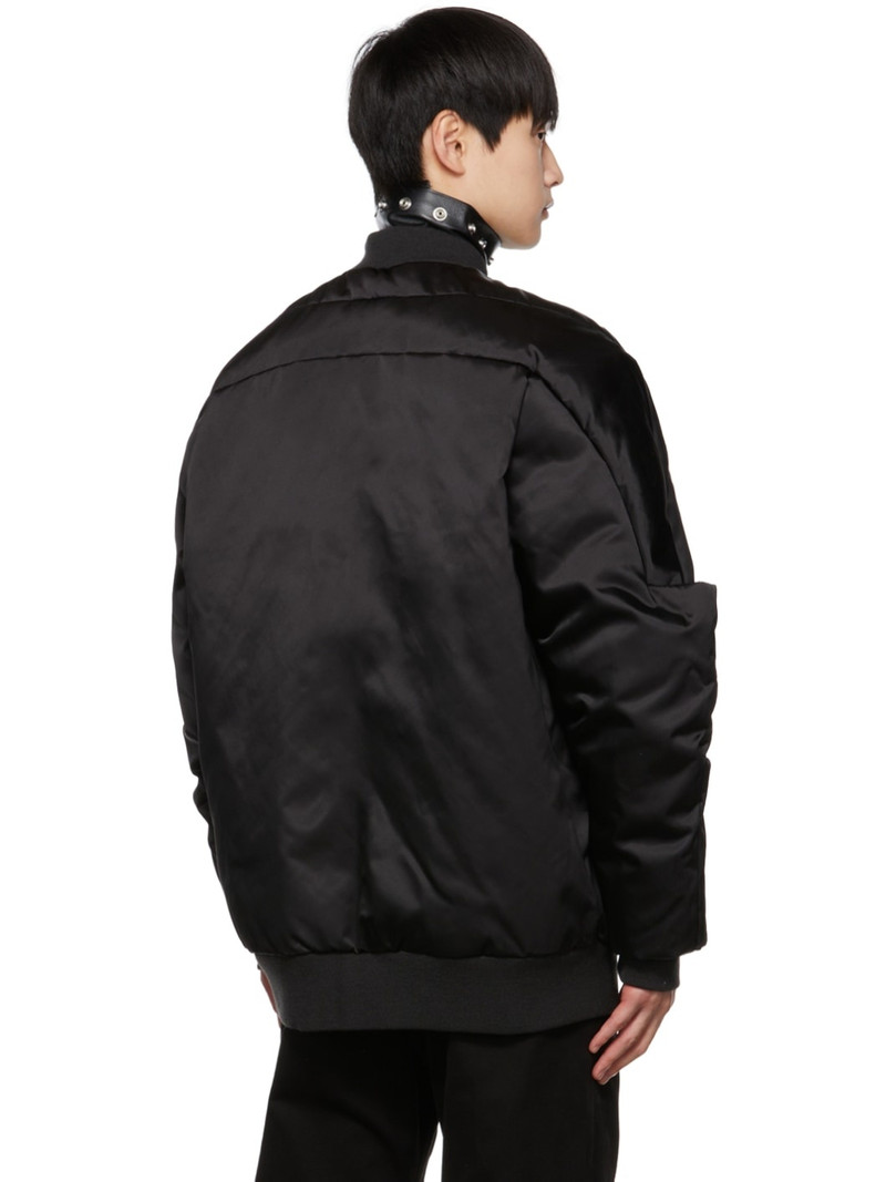 Black Girdered Bomber Jacket 3