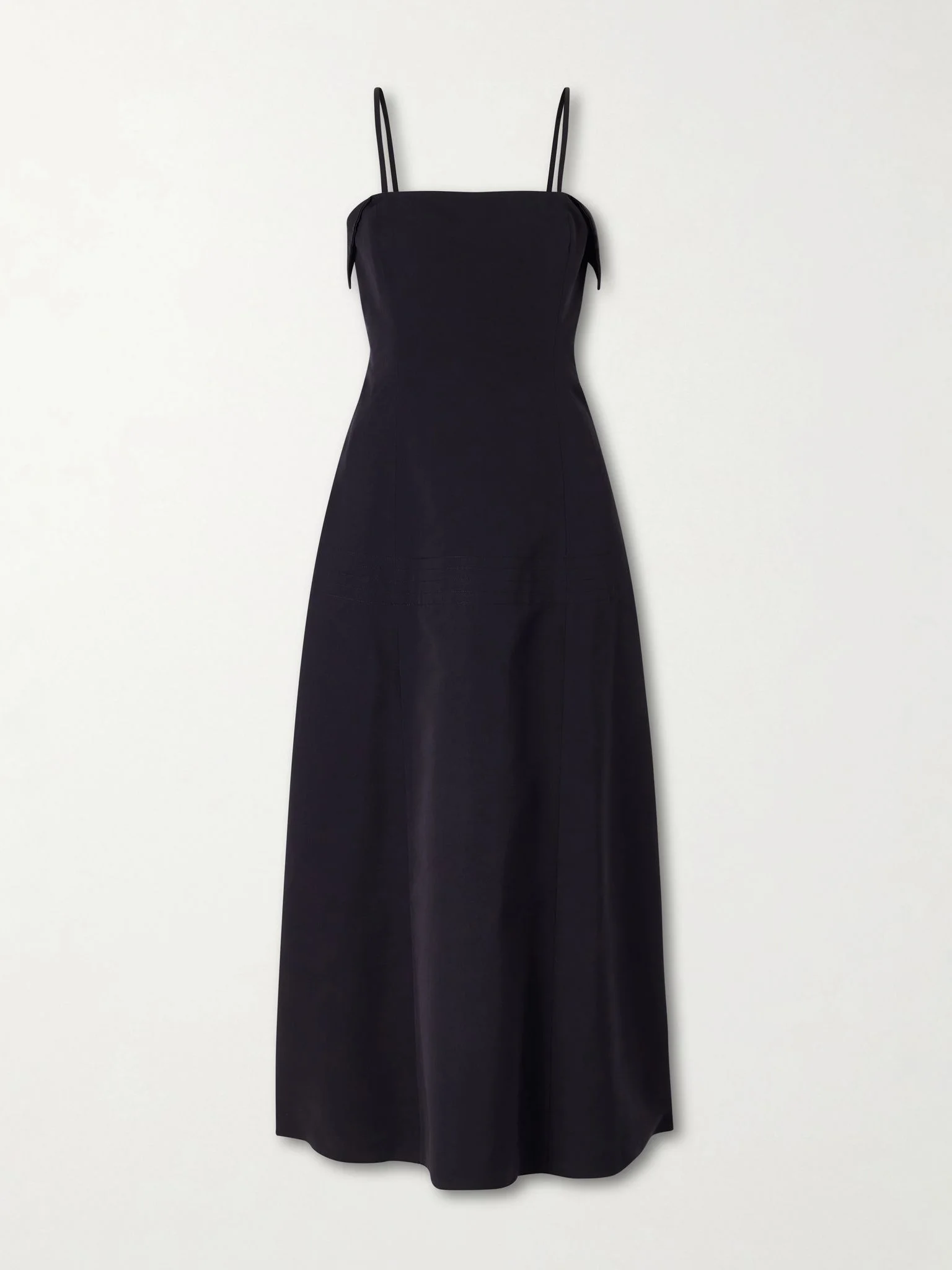 Neneh cotton and silk-blend maxi dress Black - 1