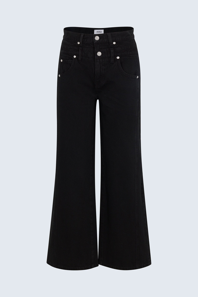 CALEB HIGH RISE STACKED WAIST JEAN - MIDNIGHT HOUR 5