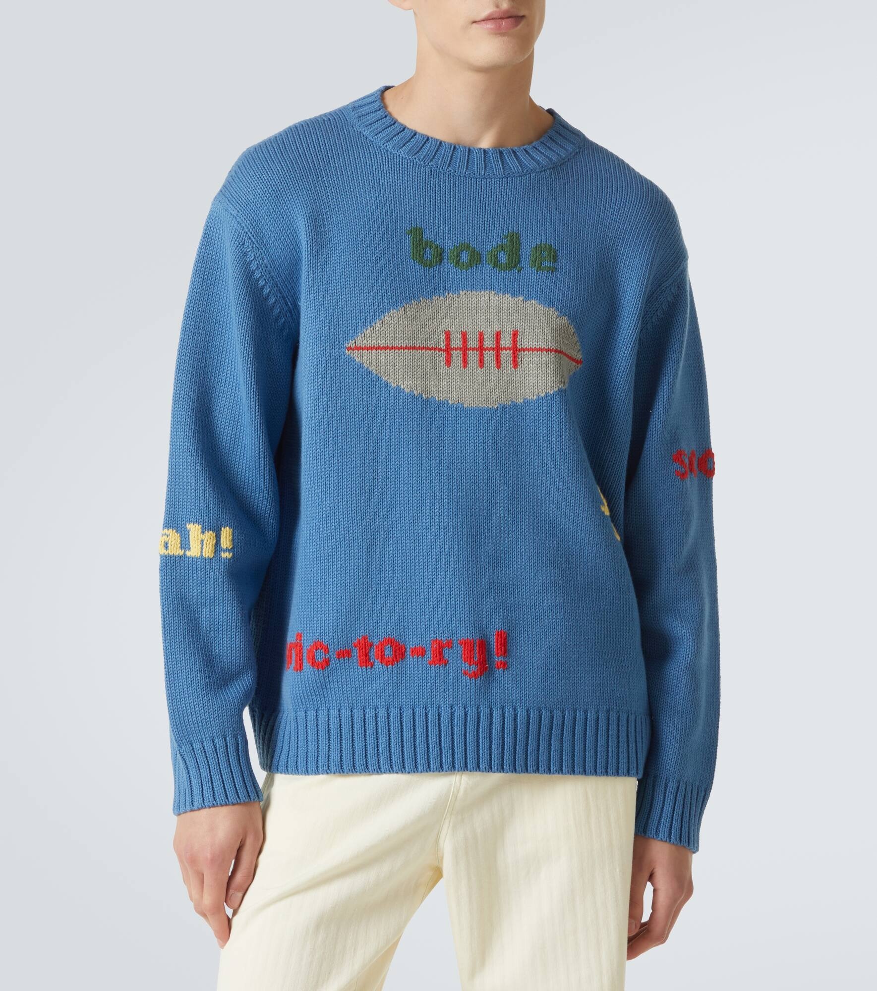 Spirit embroidered cotton and wool sweater - 3