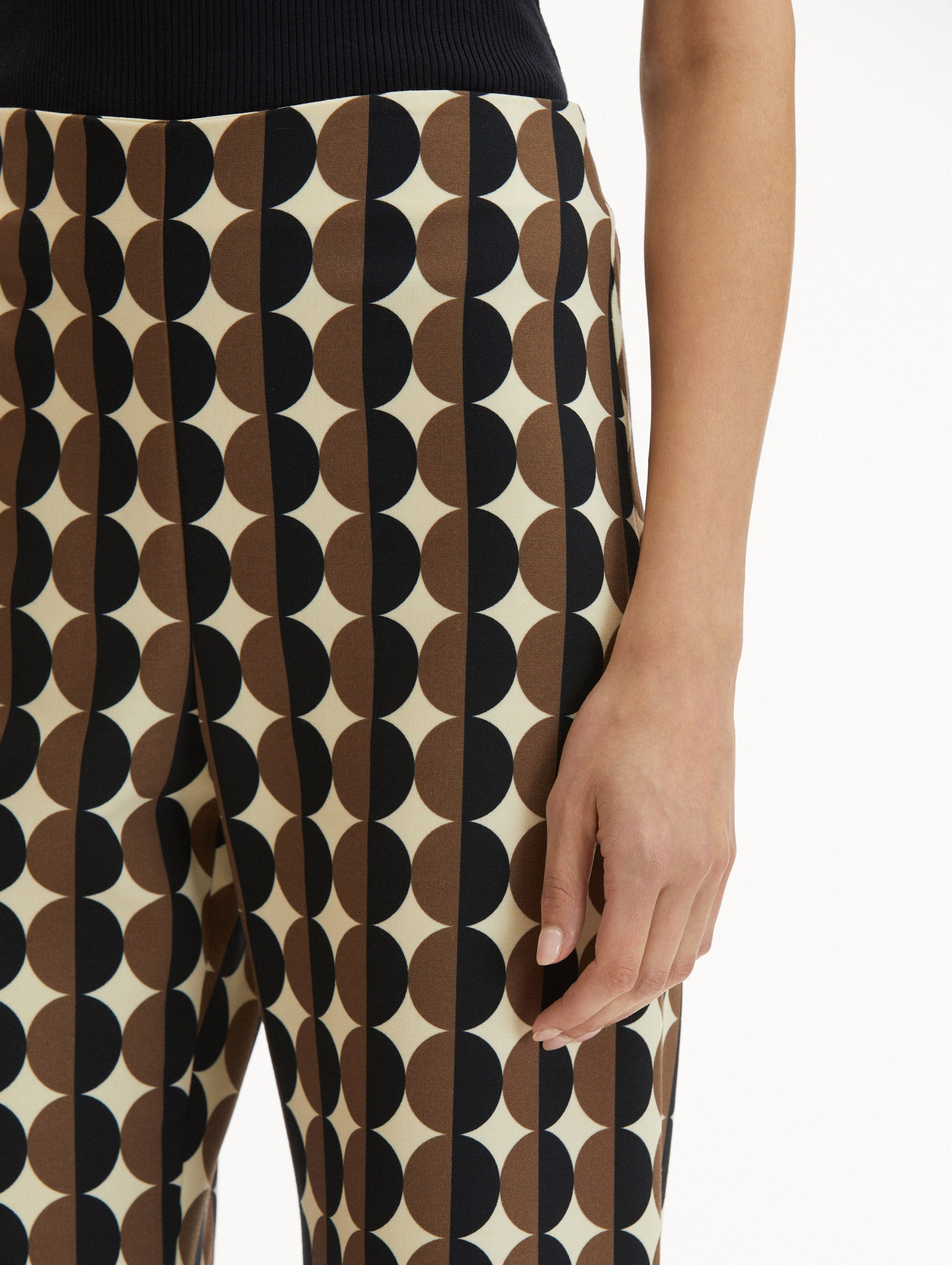 GEOMETRIC CIRCLE WOOL PANTS - 6
