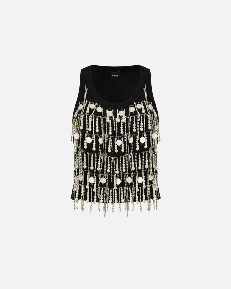 TOP WITH RHINESTONES AND JEWEL CHAIN 1