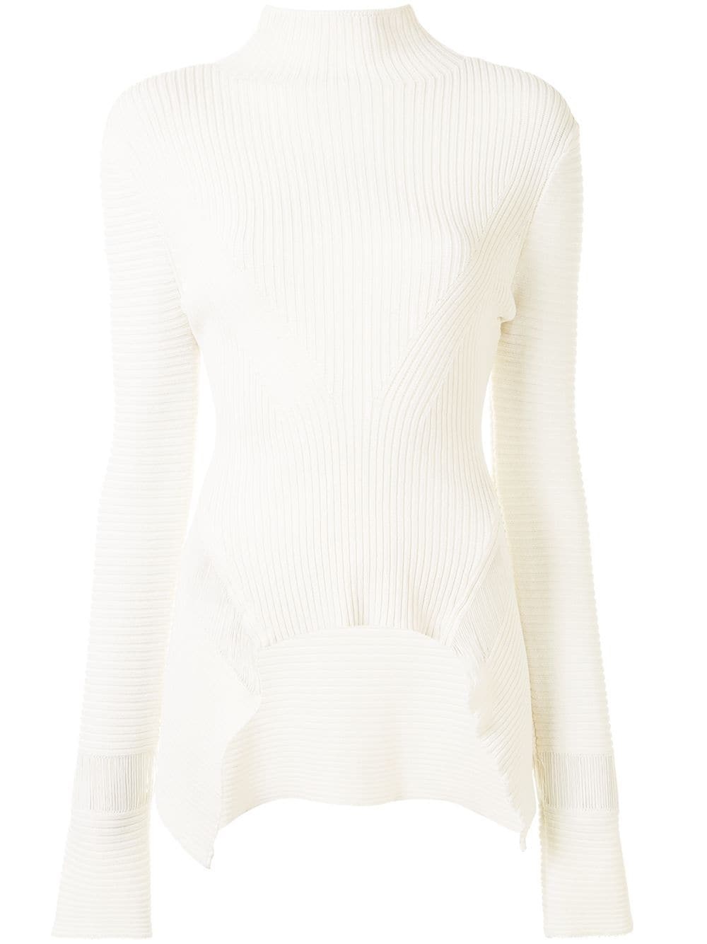 mock neck ribbed jumper - 1