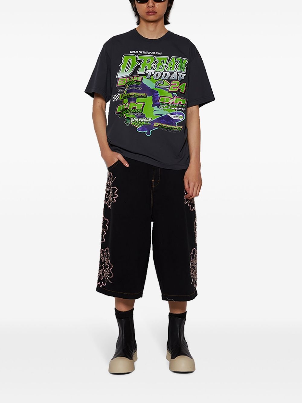 Moto print T-shirt - 2