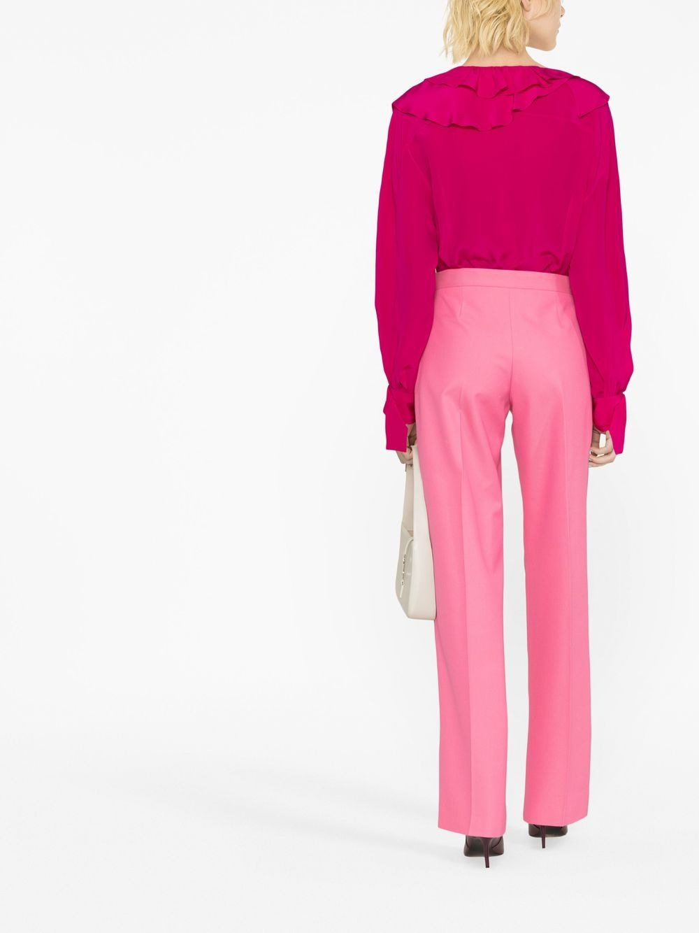 ruffled silk blouse - 3