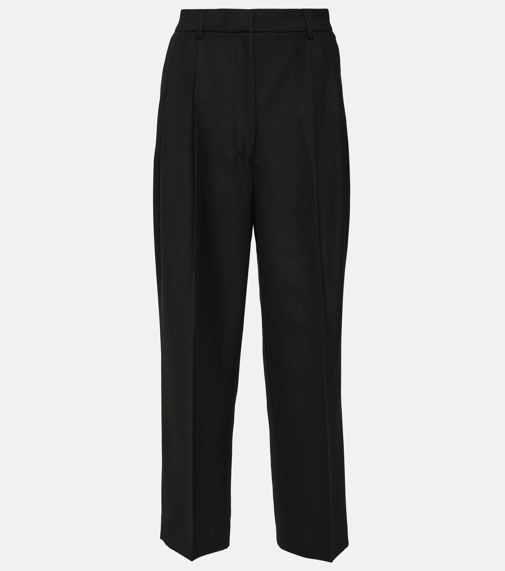 High-rise cropped straight pants - 1
