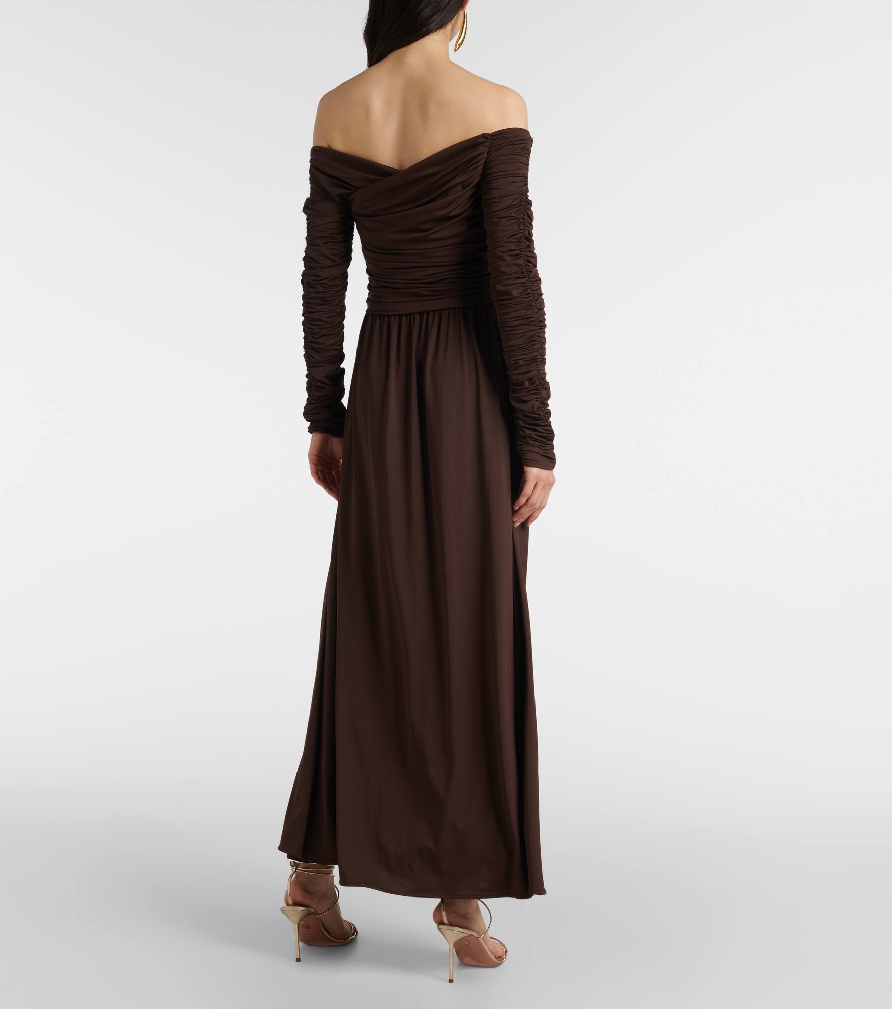 Charlotte off-shoulder jersey maxi dress - 3