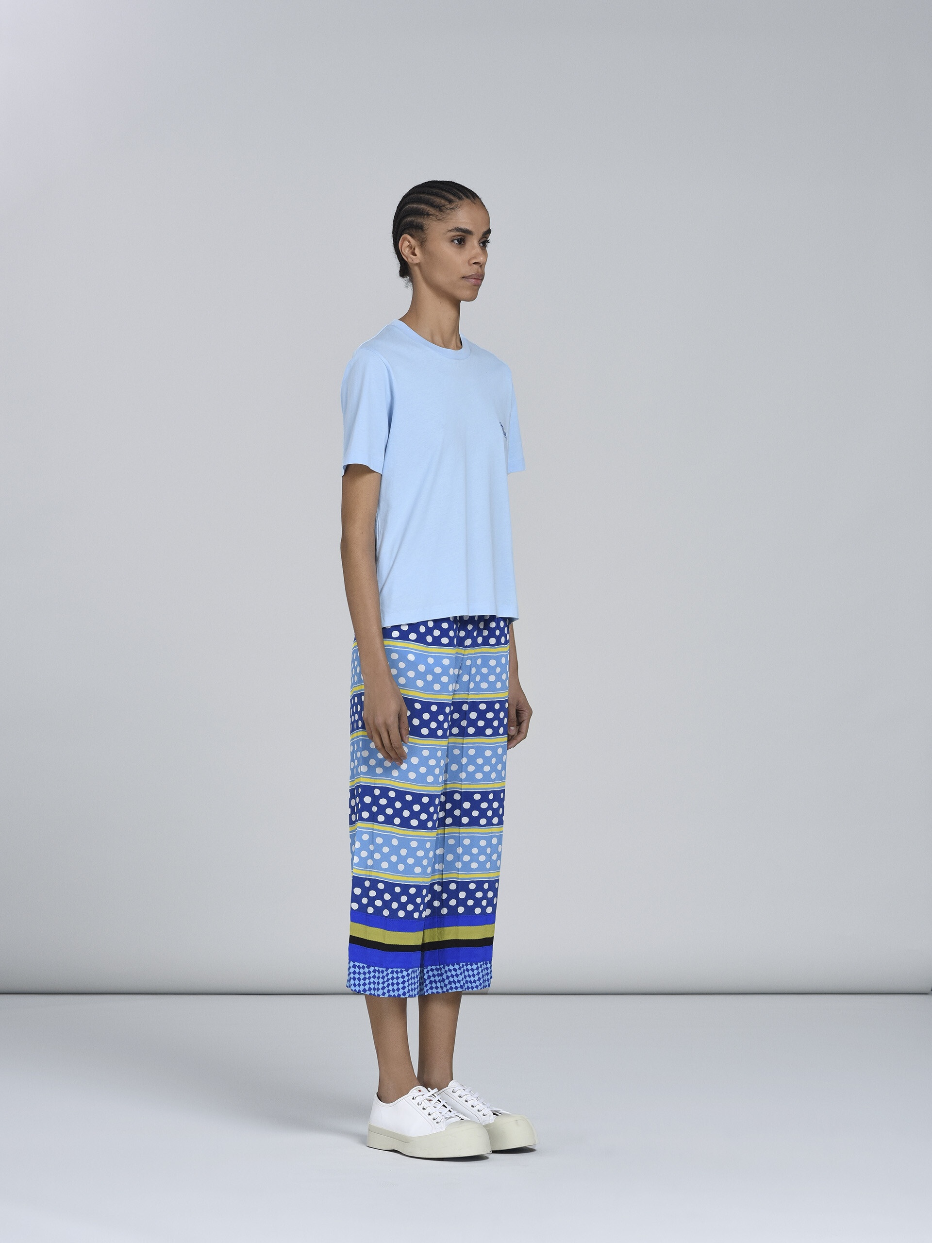 DOT & STRIPE SILK TROUSERS - 5