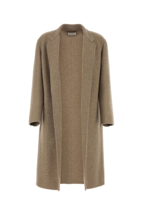 Cappuccino cashmere blend Fedra coat - 1