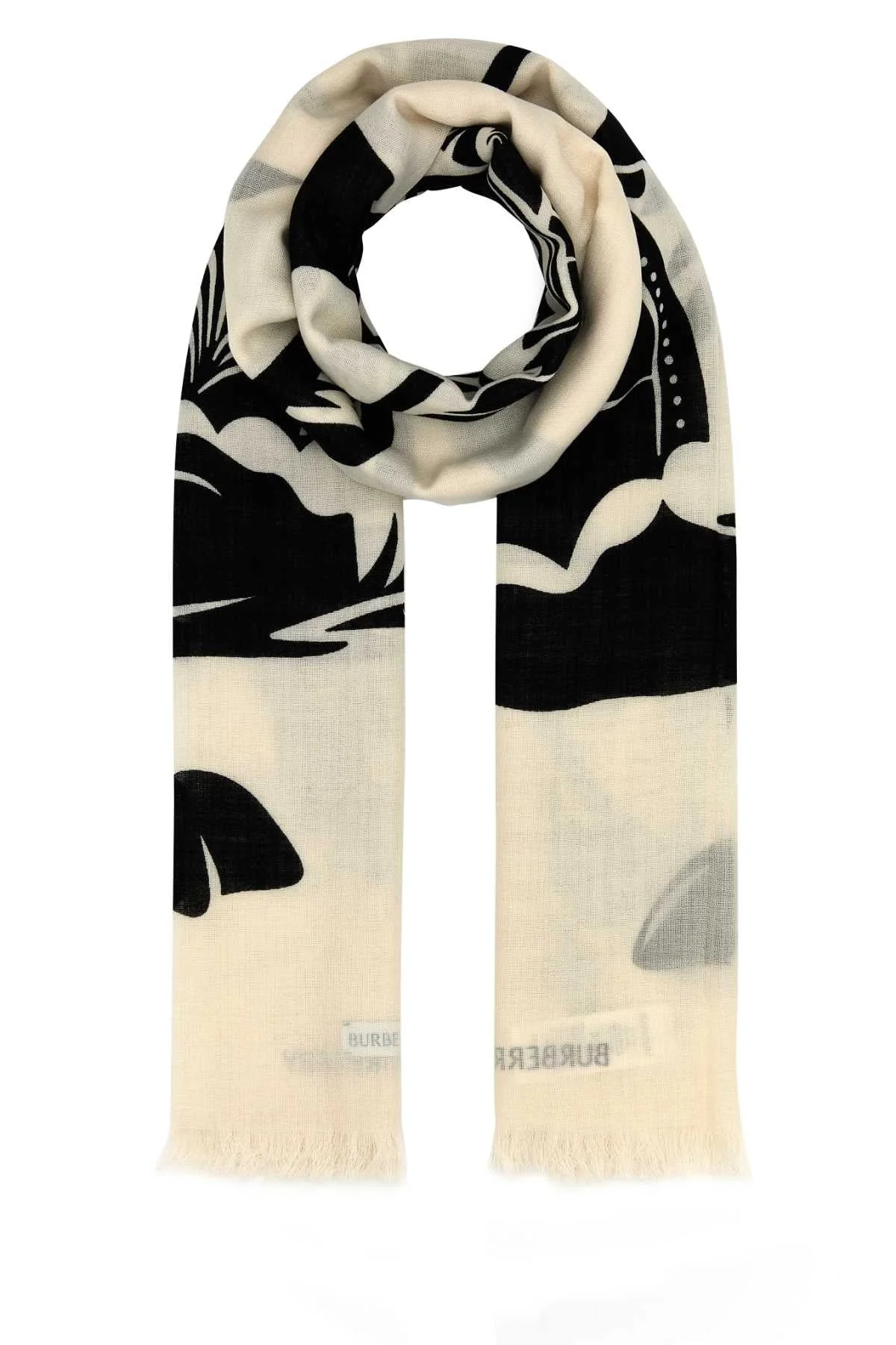 Burberry Men Embroidered Wool Scarf - 1