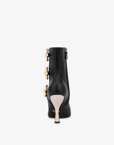 Moschino FAUCET DETAILS CALFSKIN ANKLE BOOTS outlook
