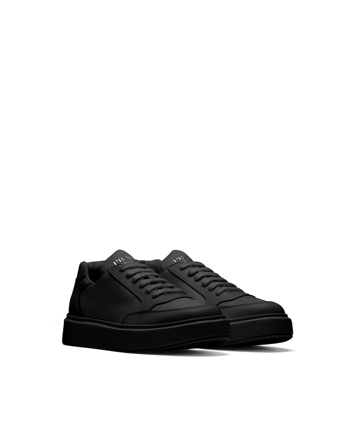 Prada Macro leather and nylon sneakers - 1