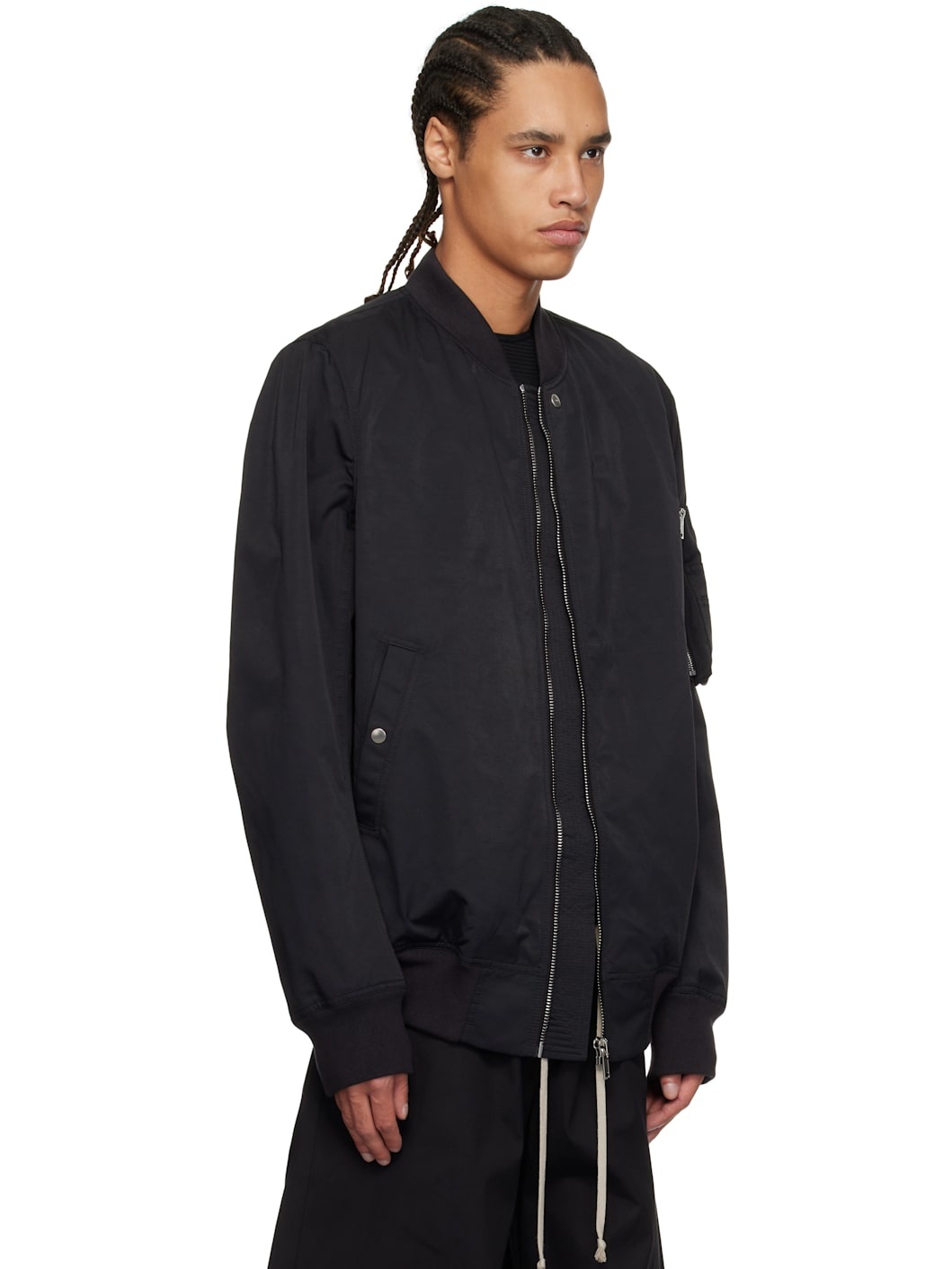Black Hollywood Classic Flight Bomber Jacket - 2