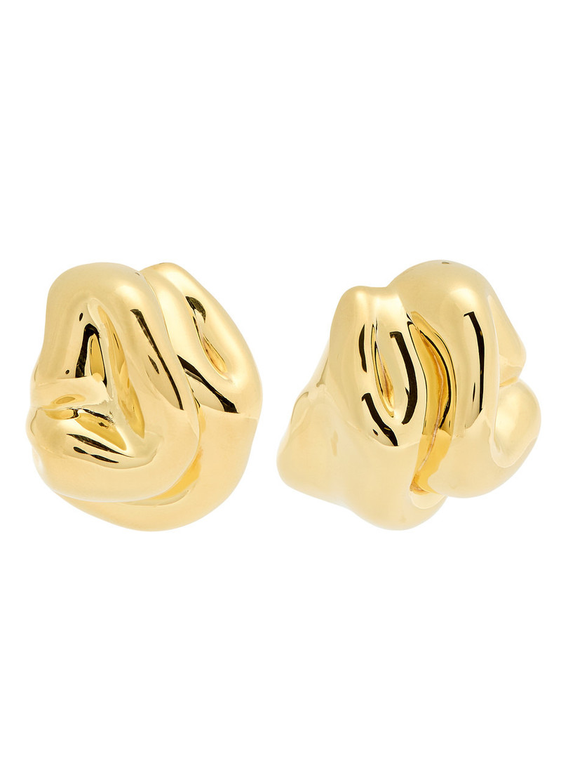 Completedworks Sculpted 18kt Gold-plated Stud Earrings 1