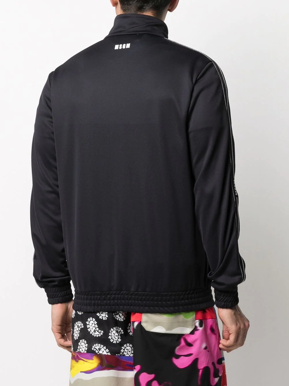 logo trim zipped sweatshirt - 4