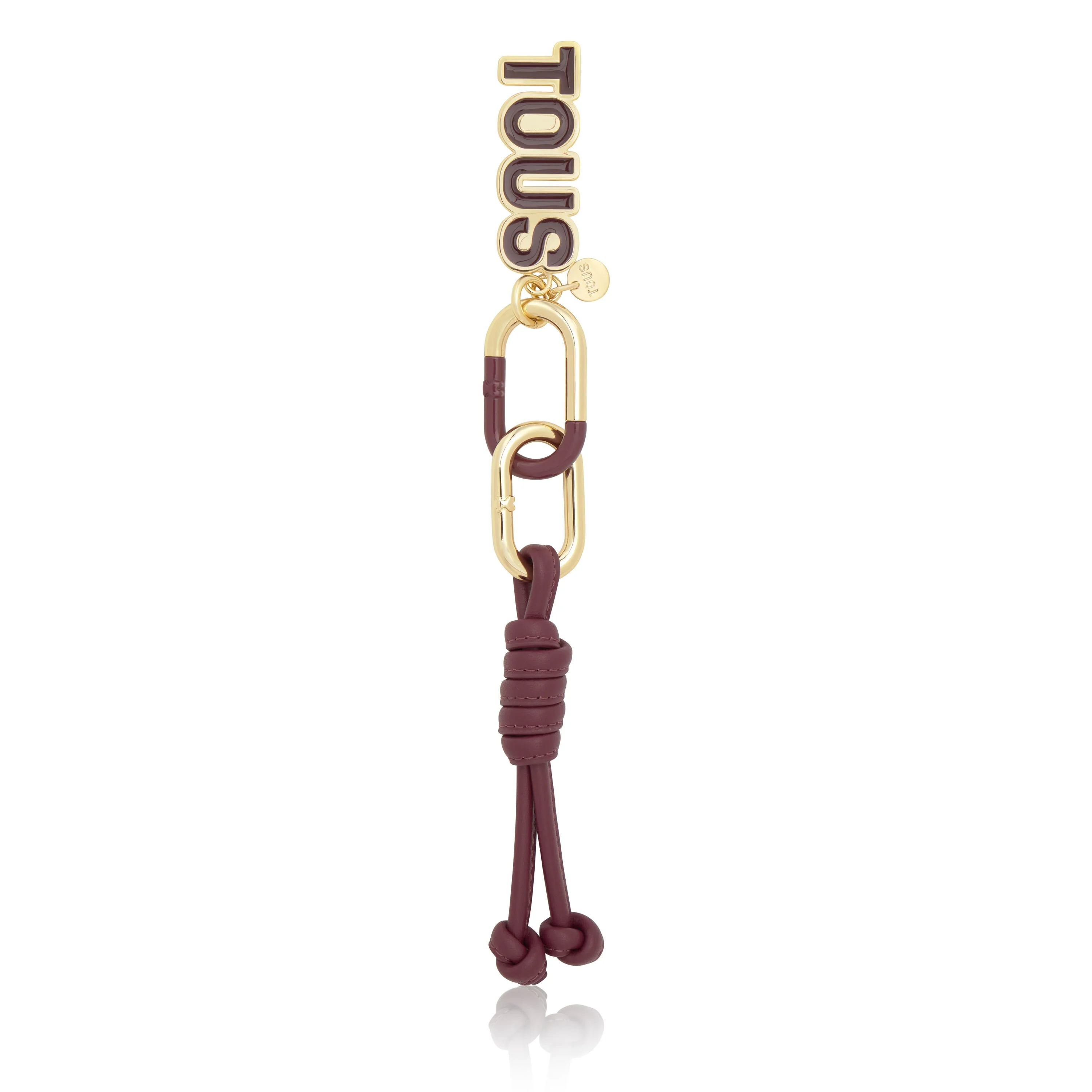 Burgundy-colored Key ring Hold Rope - 1