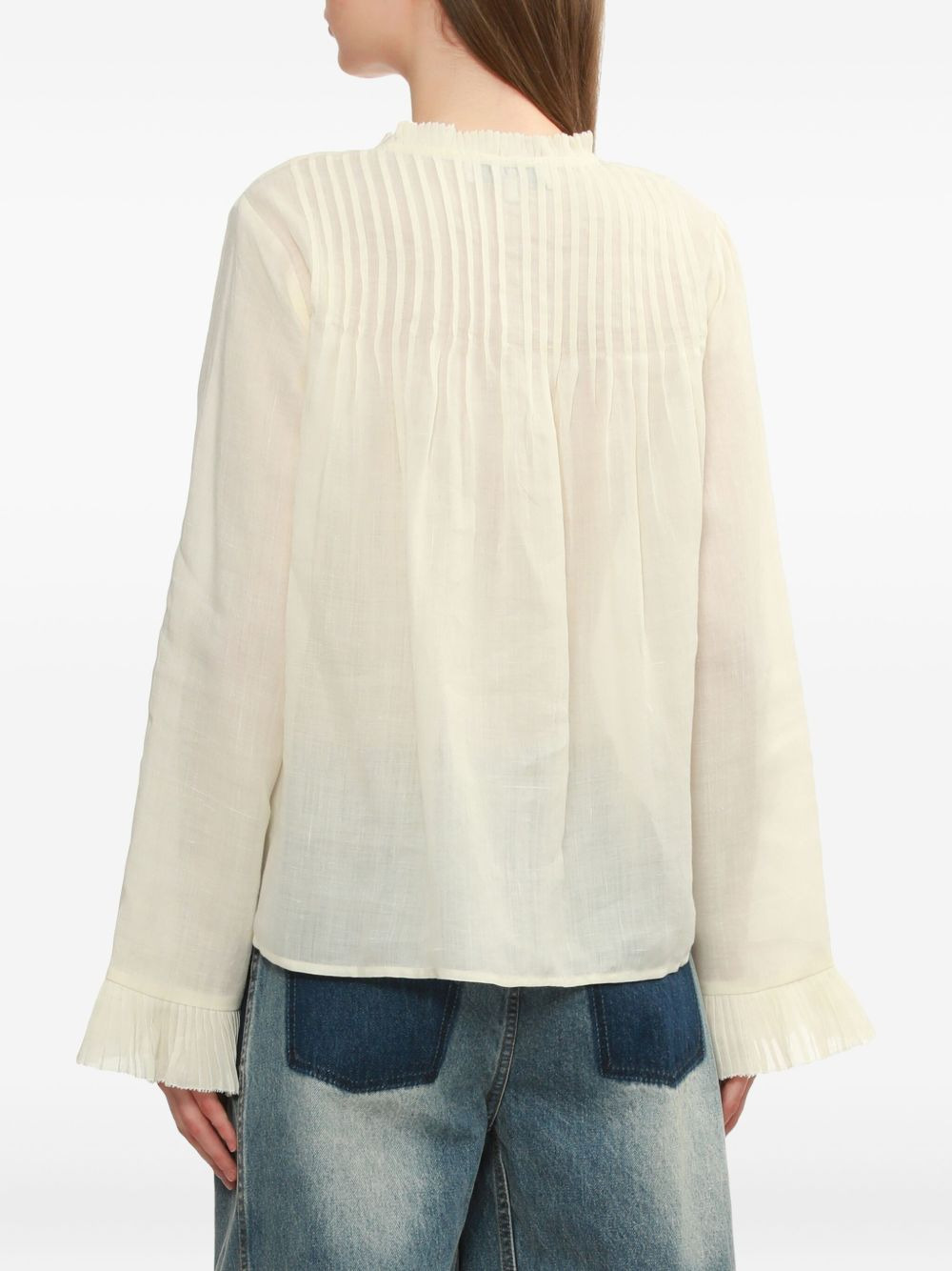 pearl-embellished blouse - 4