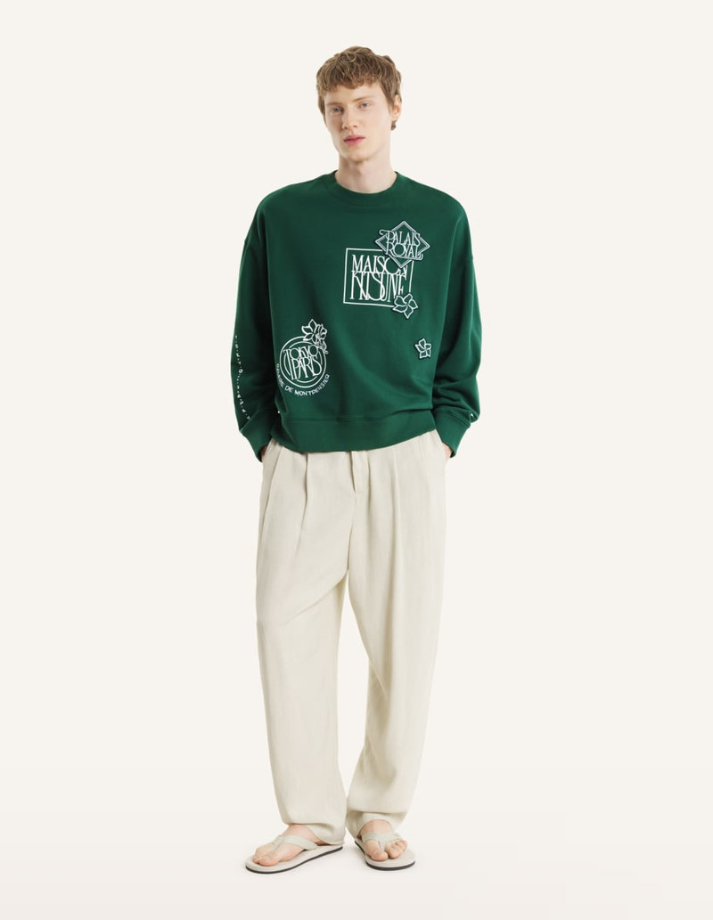 Maison Kitsuné ART NOUVEAU STAMPS OVERSIZE SWEATSHIRT outlook