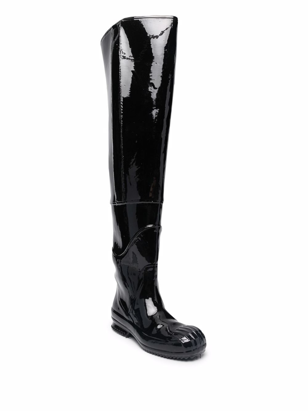 glossy knee-length boots - 2
