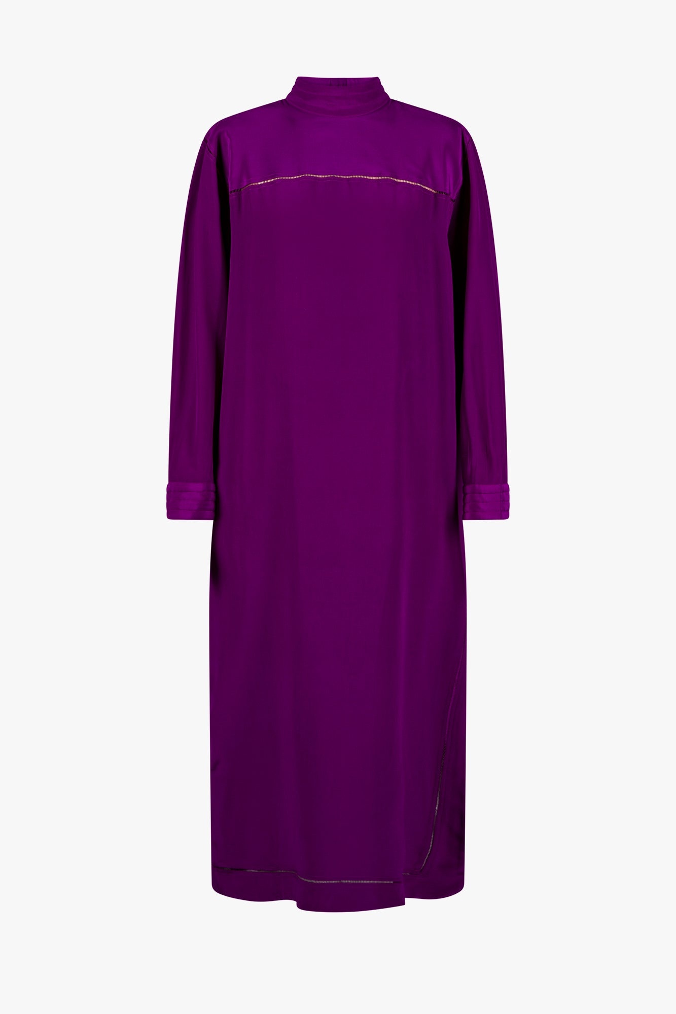 HIGH NECK SILK DRESS - 1