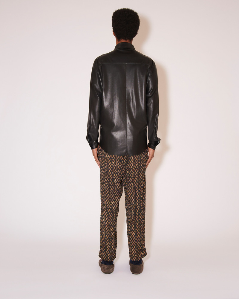 DECLAN - Vegan leather shirt - Black 5