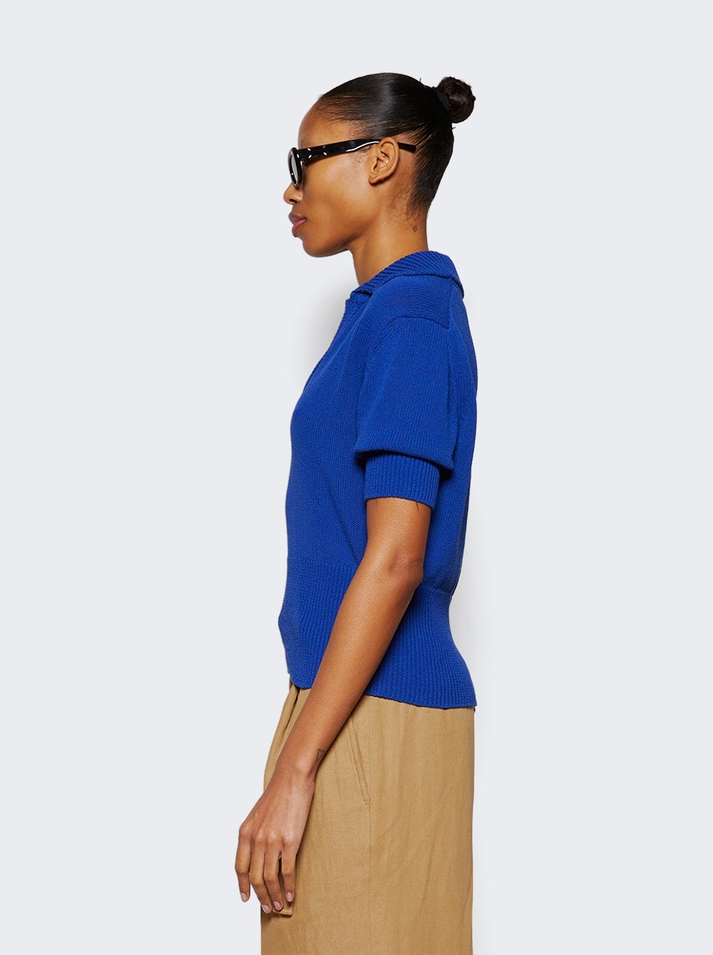Reeve Cropped Polo Cobalt - 4