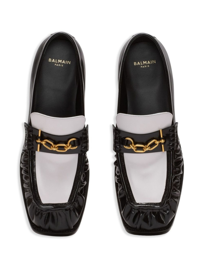 glazed leather loafers 4