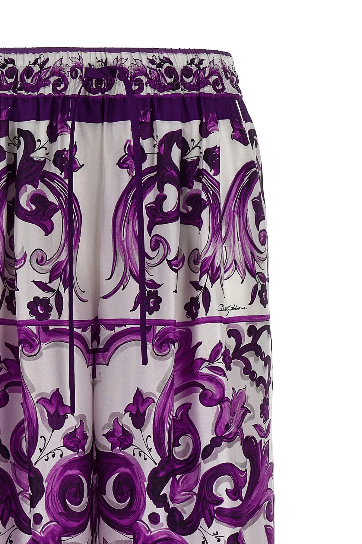 Majolica print pants - 4