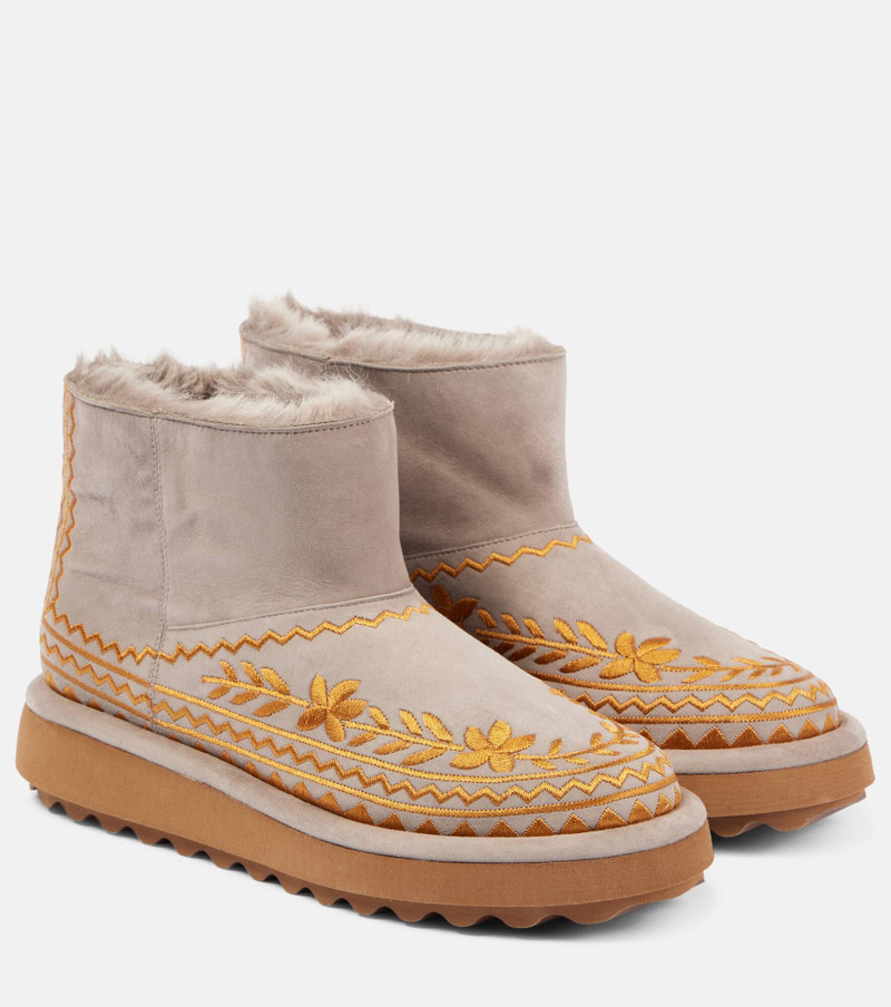 Zarina shearling-lined suede snow boots 1