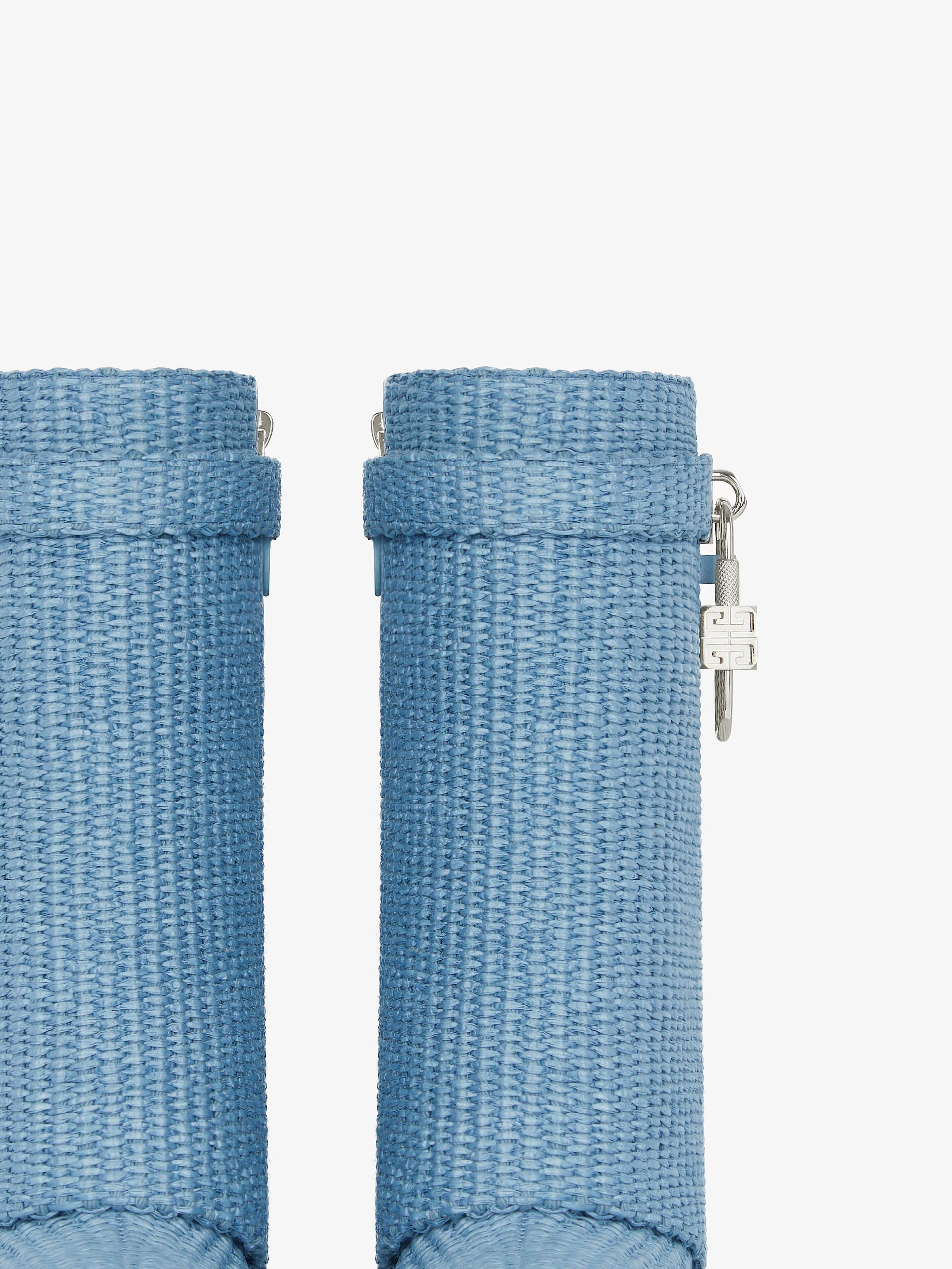 SHARK LOCK ANKLE BOOTS IN RAFFIA - 6