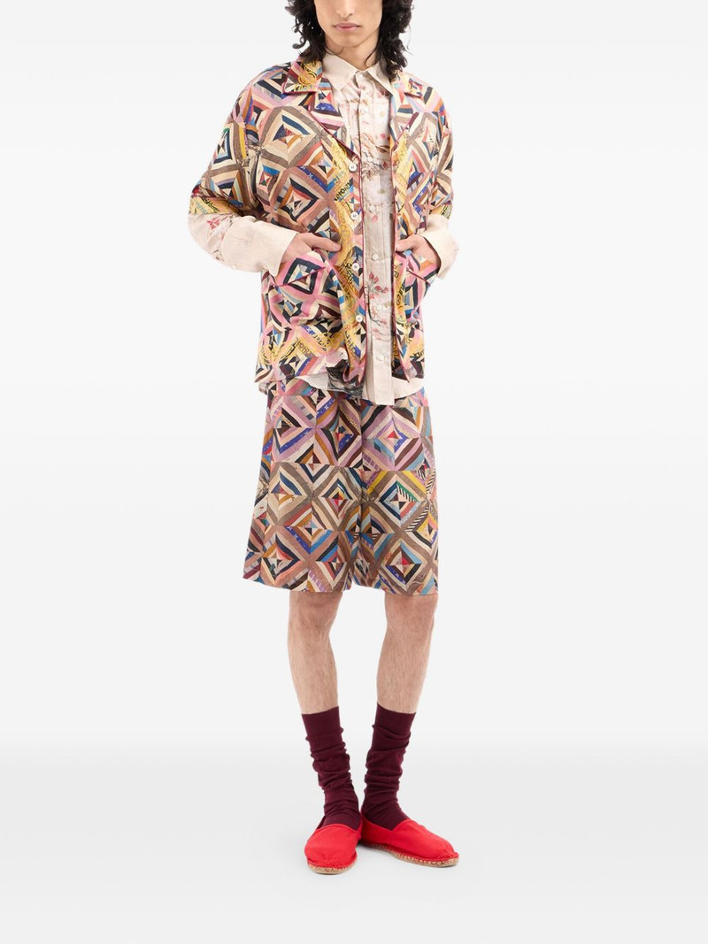 Pierre-Louis Mascia mosaic-pattern short-sleeve shirt outlook