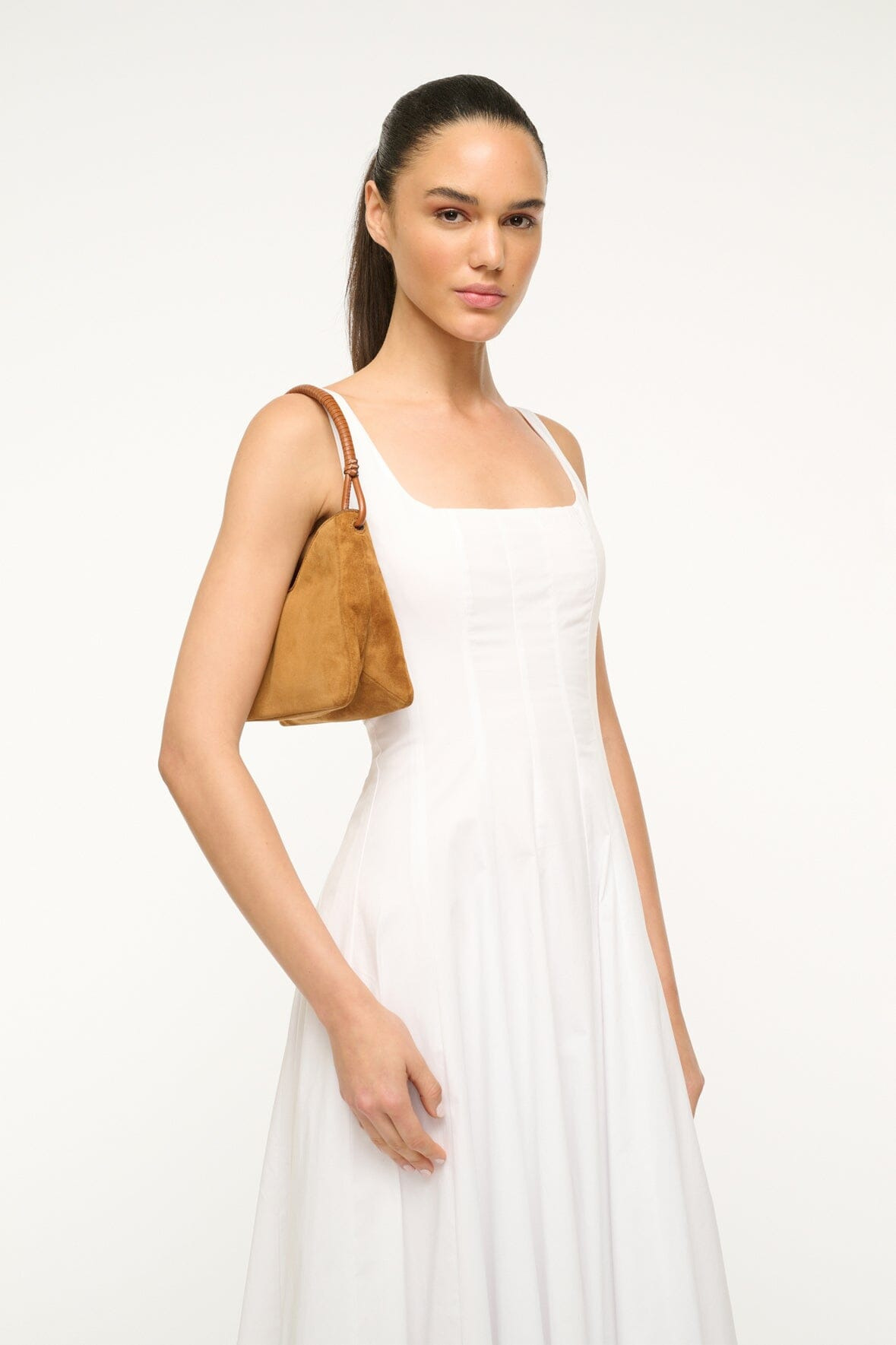 STAUD VALERIE SHOULDER BAG TAN - 8