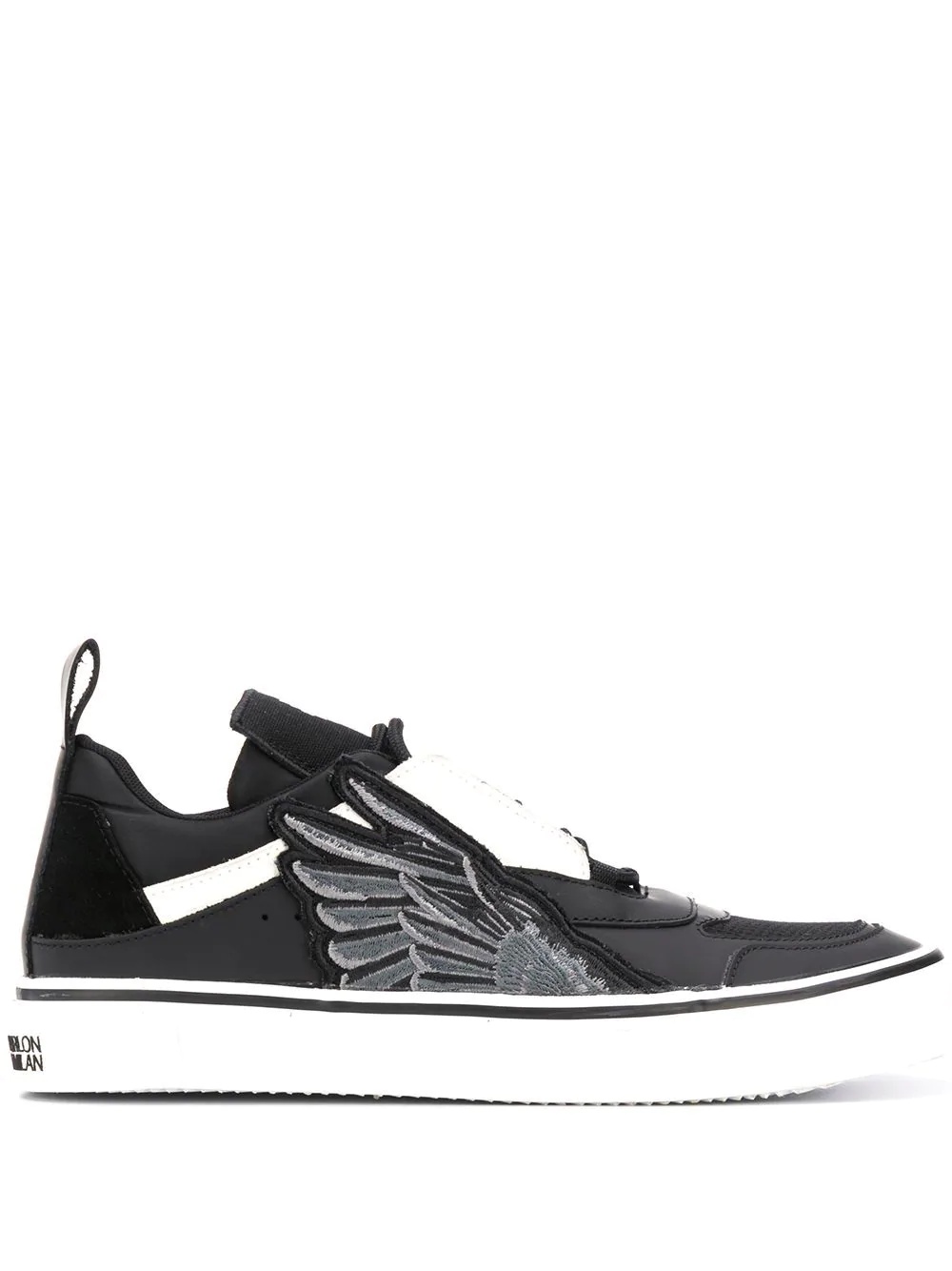 Wings-print low-top sneakers - 1