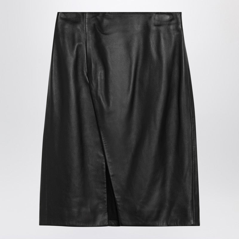 AKARE BLACK LEATHER SKIRT - 1